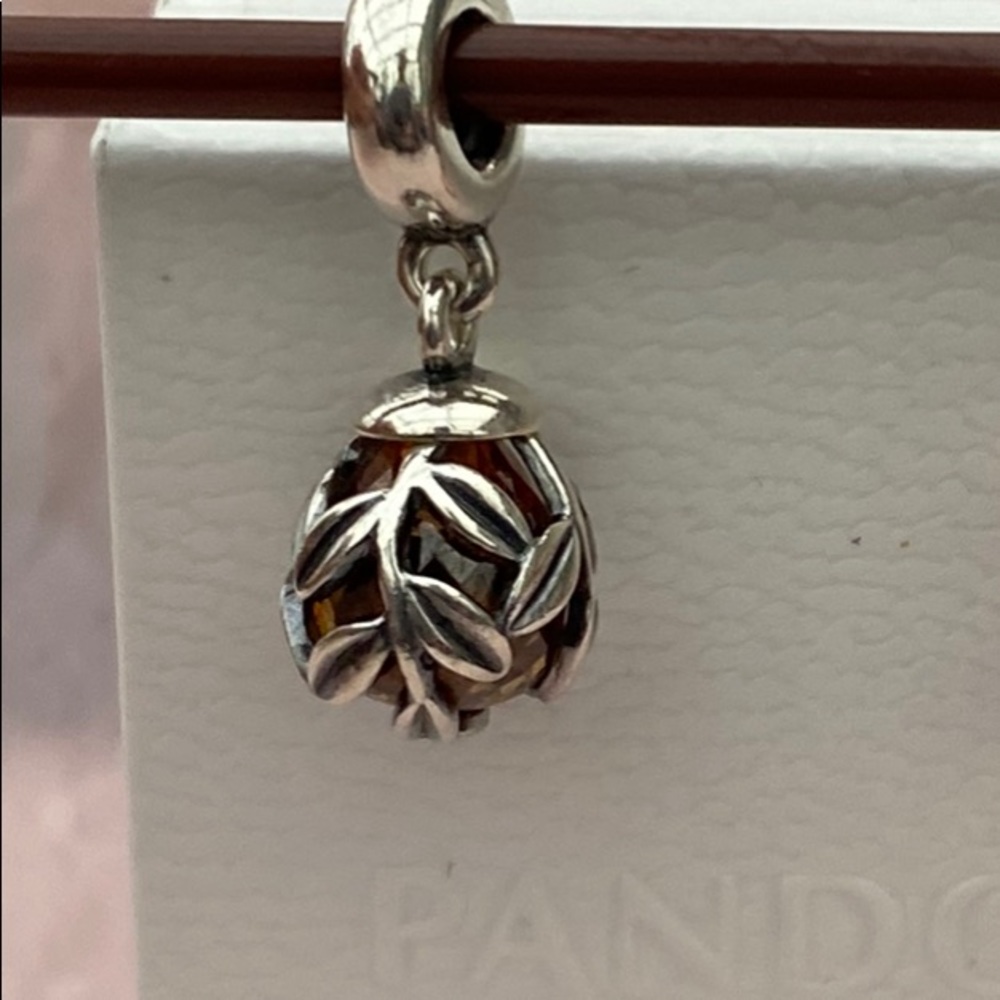 Golden Laurel Leaves Pendant Charm  item#791407CCZ